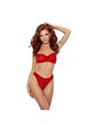 PASSION - CATILLA SET PERIZOMA + REGGISENO ROSSO L/XL