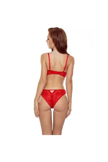 PASSION - DENELIA SET PERIZOMA + REGGISENO ROSSO S/M