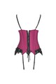 LIVCO CORSETTI FASHION - AGRAFENA CF 90436 CORSETTO + PERIZOMA BORDEAUX S/M