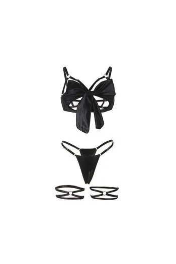 SUBBLIME - 955205 COMPLETO REGGISENO CON FIOCCO NERO REGOLABILE L/XL