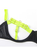SUBBLIME - 955281 COMPLETO REGGISENO CON COLLANA E DETTAGLI GAMBA VERDE FLUO L/XL