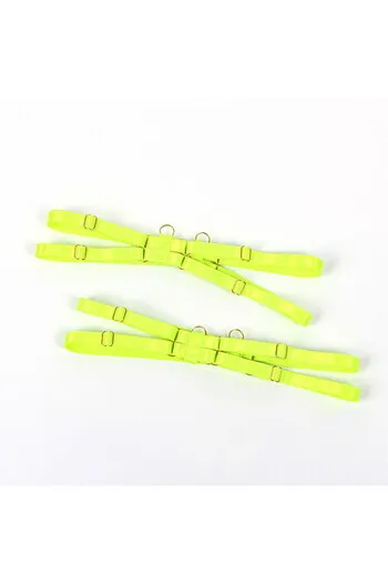 SUBBLIME - 955281 COMPLETO REGGISENO CON COLLANA E DETTAGLI GAMBA VERDE FLUO L/XL