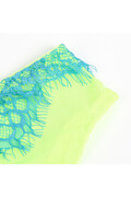 SUBBLIME - 955311 COMPLETO REGGISENO CON PIZZO E LINEE GIARRETRICI VERDE E BLU S/M
