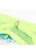 SUBBLIME - 955311 COMPLETO REGGISENO CON PIZZO E LINEE GIARRETRICI VERDE E BLU S/M