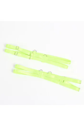 SUBBLIME - 955328 COMPLETO REGGISENO CON PIZZO E LINEE GIARRETRICI VERDE E BLU L/XL