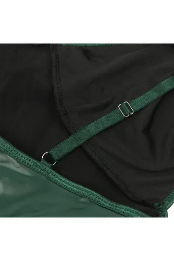 SUBBLIME - 955434 ABITO CON SPALLINE IN PELLE VERDE S/M