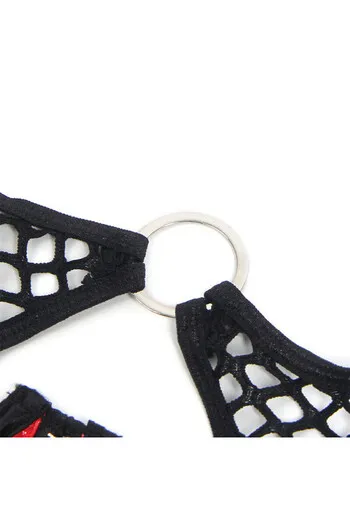 SUBBLIME - 955540 REGGISENO IN VERNICE ROSSA CON CERNIERA E REGGISENO A RETINO L/XL