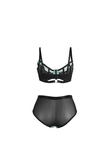 SUBBLIME - 955564 REGGISENO IN VERNICE VERDE CON CERNIERA IN RETE L/XL