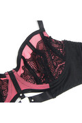 SUBBLIME - 955571 SET REGGISENO IN VERNICE ROSA CON CERNIERA E REGGISENO A RETINO S/M