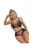 SUBBLIME - 955588 SET REGGISENO IN VERNICE ROSA CON CERNIERA IN RETE L/XL