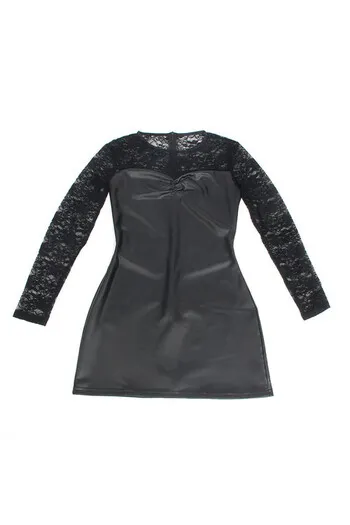 SUBBLIME - 955595 ABITO MANICA LUNGA CON PIZZO NERO S/M