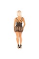 LEG AVENUE - MINI ABITO CON PIZZO A CUORE NERO