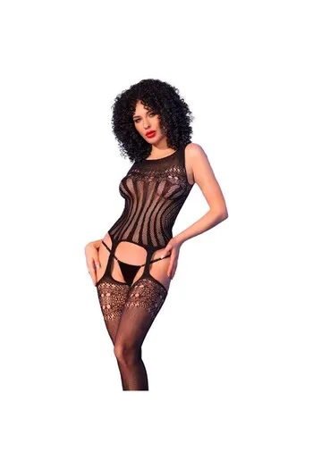 CHILIROSE - CR 4855 BODYSTOCKING NERO S/M