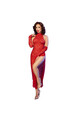 Top largo in pizzo sensuale con spalle scoperte