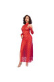 Top largo in pizzo sensuale con spalle scoperte