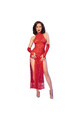 Top largo in pizzo sensuale con spalle scoperte