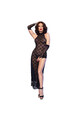 Top largo in pizzo sensuale con spalle scoperte