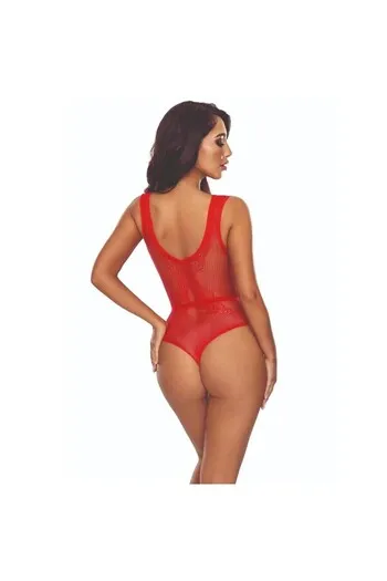 PASSION - BS115 BODYSTOCKING GRID RED