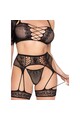 Leg Avenue Polka Dot Mesh Lingerie Set - 3 Piece Sensual Outfit