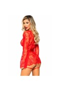 Set Teddy e Bata LEG AVENUE 86123 - Sensualità e Eleganza in Encage Rosso