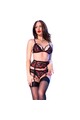 Set Lingerie Sensuale in Pizzo Nero con Ricamo