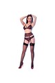 Set Lingerie Sensuale in Pizzo Nero con Ricamo