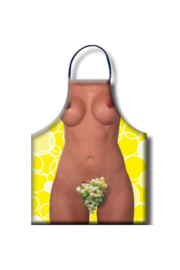 100% Polyester Party Apron with Fun and Sensual Illustrations | Original Gift Idea