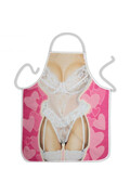 100% Polyester Party Apron with Fun and Sensual Illustrations | Original Gift Idea