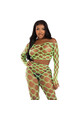 Set 2 Pezzi Top Rete Hardcore con Calze Senza Piede - Lingerie Seducente | Leg Avenue