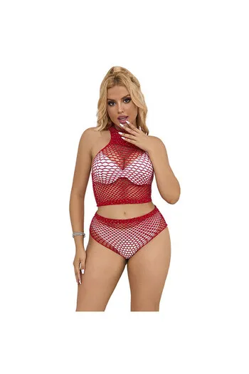 SUBBLIME - 952402 SET RETE CON DIAMANTI ROSA TAGLIA UNICA