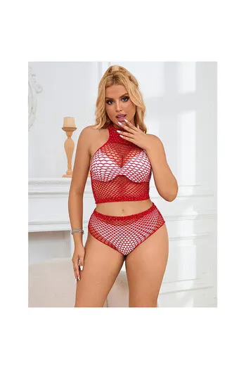 SUBBLIME - 952402 SET RETE CON DIAMANTI ROSA TAGLIA UNICA