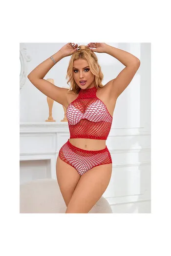 SUBBLIME - 952402 SET RETE CON DIAMANTI ROSA TAGLIA UNICA