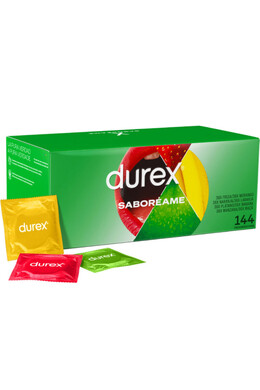 Preservativi Durex Pleasure Fruits - 144 Unità | Aromi Frutta | Sapore e Colori