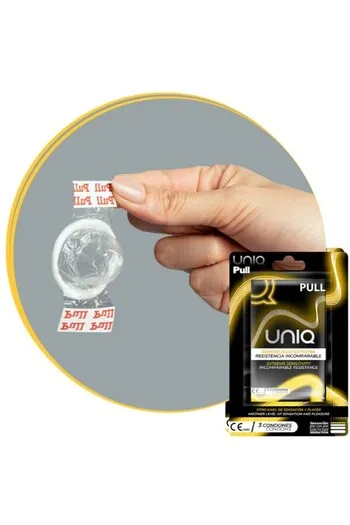 Uniq Pull: Preservativi con Sistema a Strisce per Applicazione Rapida e Sicura