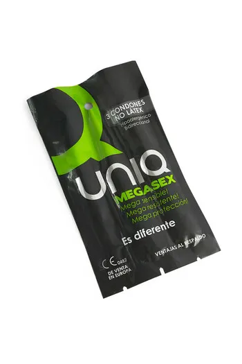 Preservativi UNIQ MEGASEX: Ultra Sensibili, Ipoallergenici, Sicuri | Prezzo Conveniente