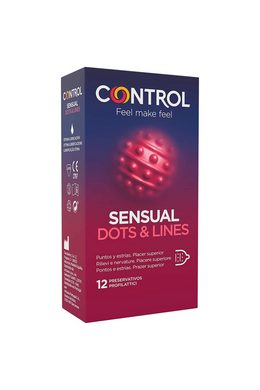 Control Sensual Dots & Lines Condoms - Extra Stimulation with Dots and Lines
