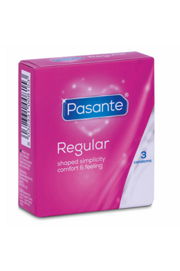 Pasante Regular Condoms | Natural Feeling & Safe Protection | 3 Pack