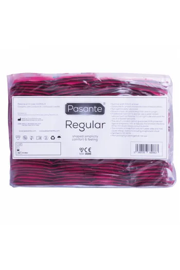 Pasante Regular Condoms | Confezione da 144 | Sensazione Naturale e Sicurezza
