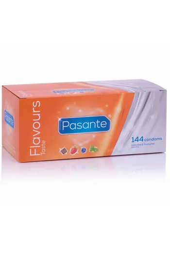 Pasante Taste Condom Aromatizzati | 144 Pezzi | 4 Gusti | Sicurezza CE