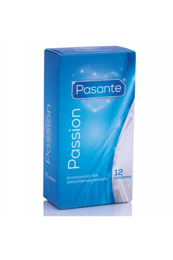 Pasante Ribbed Passion - Preservativi con Texture Striata per Piacere Intenso | 12 Pezzi