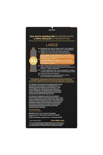 SKYN LARGE / KING SIZE: Extra Fit & Maximum Comfort Non-Latex Condoms