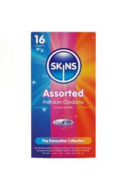 Skins Assorted Condoms - 16 condoms in 3 varieties for pleasure and protection