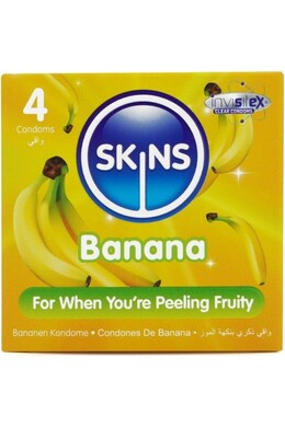 Skins Banana Flavor Condoms - Natural Feel and Ultimate Safety