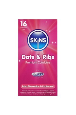 Skins Dots & Ribs: Preservativi con Punti e Nervature per Massimo Piacere