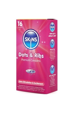 Skins Dots & Ribs: Preservativi con Punti e Nervature per Massimo Piacere