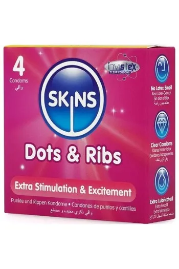 Skins Dots & Ribs - Condoms with Dots and Ribs for Maximum Pleasure