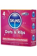 Skins Dots & Ribs - Condom con Punti e Nervature per Massimo Piacere