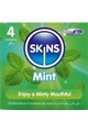 Skins Mint 4-Pack: Condom al gusto menta ultrafini per sesso orale | Protezione premium
