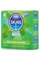 Skins Mint 4-Pack: Condom al gusto menta ultrafini per sesso orale | Protezione premium