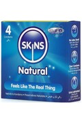 Skins Natural 4-Pack: Condom Ultra Sottili con Sensazione Pelle, Confezione da 4